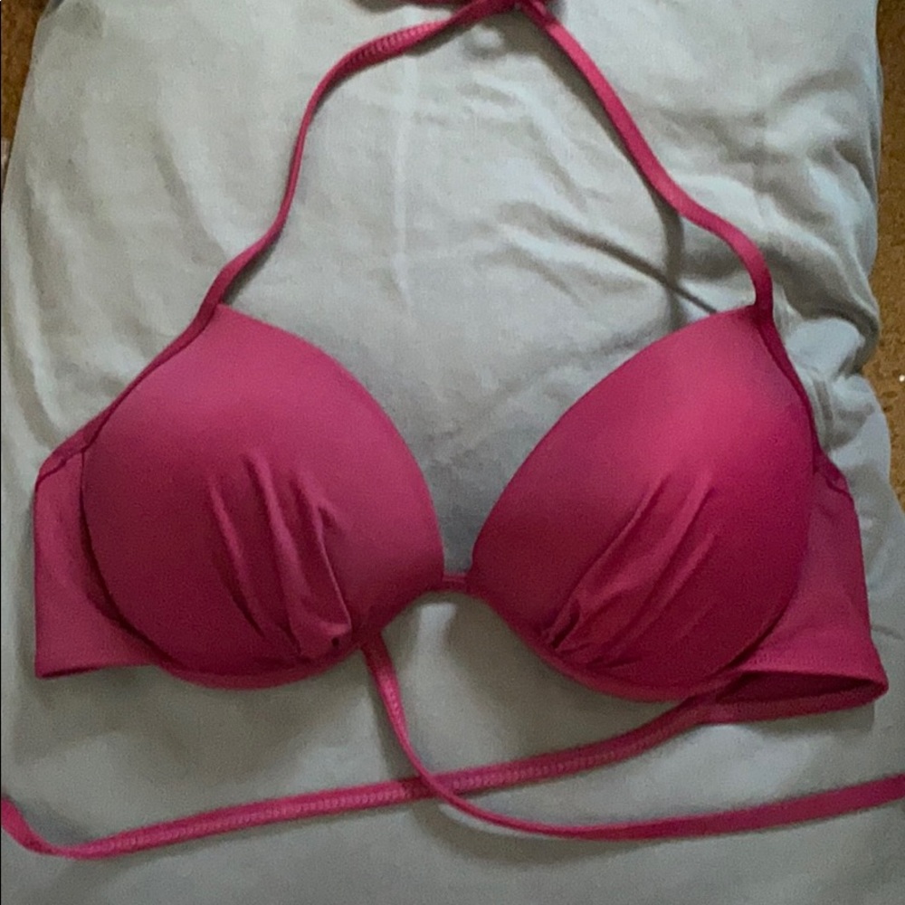 Maroon bathing suit top
